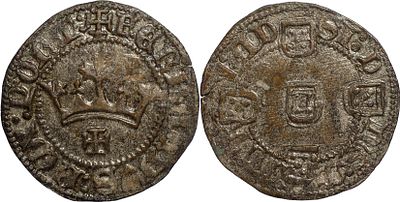 PortugalD. Fernando I (1367-1383)Pilarte Lisboa Bolh&atilde;oAG: 07.01 1.56 gMBC+