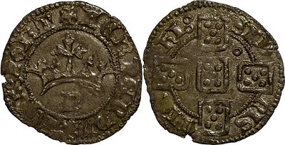 Portugal
D. Fernando I (1367-1383)
Pilarte Porto Bolh&atilde;o
AG: 08.02 1.00 g 
Com verniz.
MBC