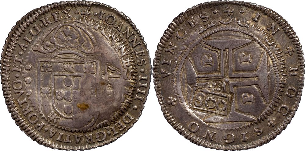 Melhor exemplar conhecido. Exemplar de beleza extrema!. Portugal 
D. Pedro II (1683-1706) 