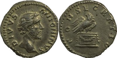 The Roman Empire Divus Antoninus Pius, died 161. AR Denarius 3.22 g. Rome, 161. DIVVS ANTONINVS 