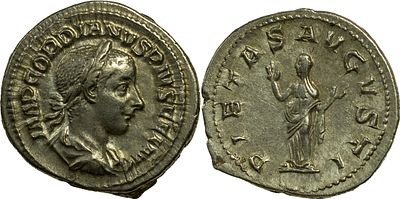 The Roman Empire Gordian III, 238-244. AR Denarius 3.32 g. Rome, 240. IMP GORDIANVS PIVS FEL 