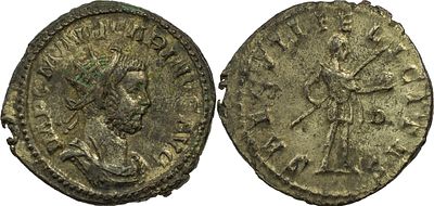 The Roman Empire Carinus, 283-285. AR Antoninianus 3.99 g. Lugdunum, 283. IMP C M AVR CARINVS 