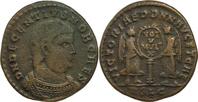The Roman Empire Decentius, Caesar, 350/1-353. AE Maiorina 5.37 g. Lugdunum, 351-352. D N 