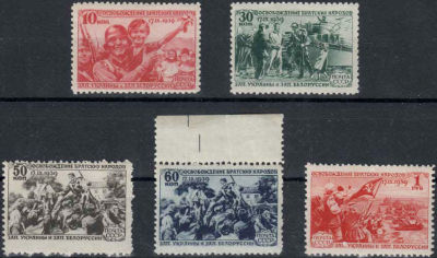 1940 г. СССР. Присоединение западных областей. Соловьёв 724 - 728. Состояние *.