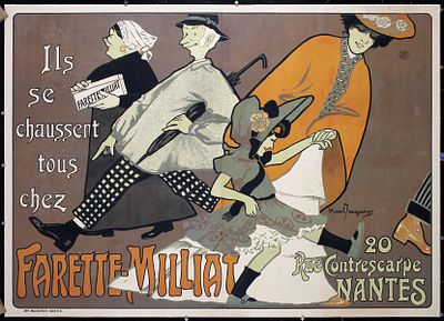 Jacquier, Marcel 1877 - - Original c. 1920s French Shoe Advertising Poster Jacqui. Jacquier 