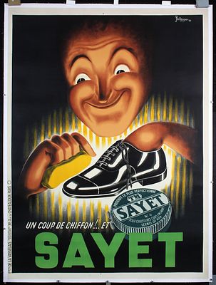 Bellenger, J. Pierre (1909) u.Jaques (1903-1985) 1909 - - Original 1930s Sayet Shoe Polish Poster 