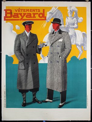 Anonymous - France - Original 1930s French Advertising Poster Bayard Coats. Anonymous - 