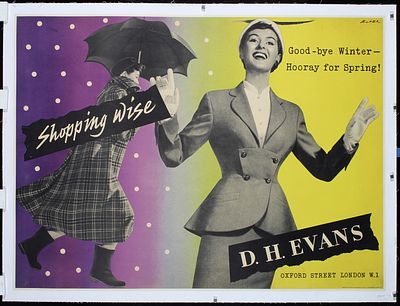 Elfer, Arpad - 1999 - Original c. 1940s UK Fashion Photomontage Poster Elfer. Elfer, Arpad - 