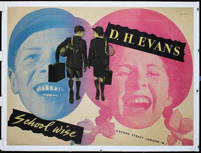 Elfer, Arpad - 1999 - Original c. 1940s UK Fashion Photomontage Poster Elfer. Elfer, Arpad - 