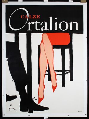 Gruau, Ren&eacute; (Renato de Zavagli) 1909 - 2004 - Original 1970 Rene Gruau Italian Fashion Poster Ortalio