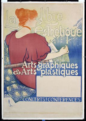 Rysselberghe, Theodore van 1862 - 1926 - Original Vintage 1900s Belgian Art Nouveau Poster LEMME. R 