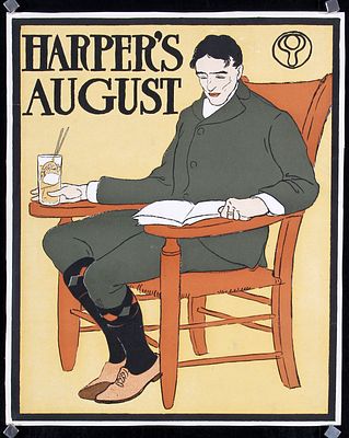 Harper's August by Edward Penfield, 1898. Penfield, Edward 1866 - 1925 Harper's August 