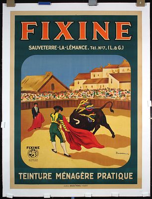 Fixine - Teinture by Rousseau, ca. 1950. Rousseau Fixine - Teinture Lithograph Print ca. 1950 