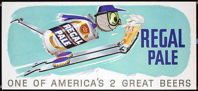 Regal Pale by Anonymous, 1955. Anonymous - USA Regal Pale Offset 1955 16.5 x 37 in. (42 x 94 cm) 