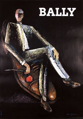 Bally by Alain Gauthier, ca. 1975. Gauthier, Alain Bally Offset ca. 1975 66.1 x 46 in. (168 x 