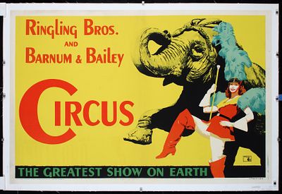 Ringling Bros and Barnum & Bailey Circus (Woman & Elephant) by Norman Geddes, 1942. Geddes 