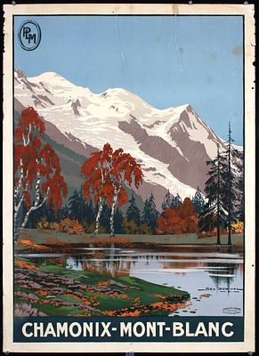 Chamonix Mont-Blanc by Georges Dorival, ca. 1928. Dorival, Georges 1879 - 1968Chamonix 