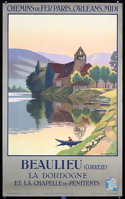 Beaulieu - La Dordogne by Constant Duval, 1936. Duval, Constant Leon 1877 -Beaulieu - La 