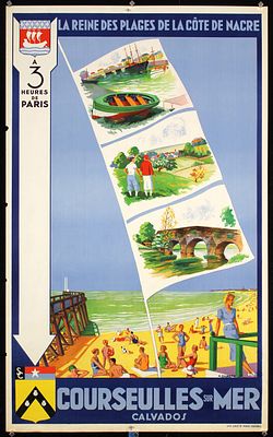 Courseulles sur Mer - Calvados by M Thierry, ca. 1930. Thierry, M.Courseulles sur Mer - 