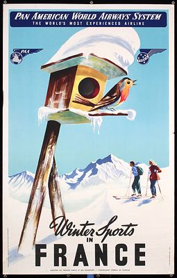Winter Sports in France (Pan American) by Jean L&eacute;ger, ca. 1950. L&eacute;ger, JeanWinter Sports in 