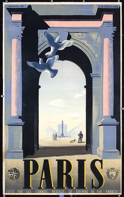Paris by Adolphe Cassandre (Adolphe Mouron), 1935. Cassandre (Adolphe Mouron), 1901 - 