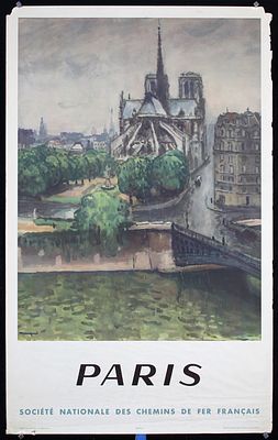 Paris by Albert Marque, 1950. Marque, Albert 1872 - 1939ParisLithograph Printing 195038.9 x 24.4 