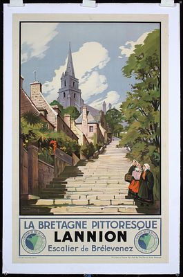 Lannion - La Bretagne Pittoresque by Maurice Toussaint, ca. 1930. Toussaint, Maurice 1882 - 
