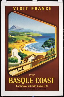 The Basque Coast by Jean Garcia, 1952. Garcia, JeanThe Basque CoastOffset Printing 195239.3 x 