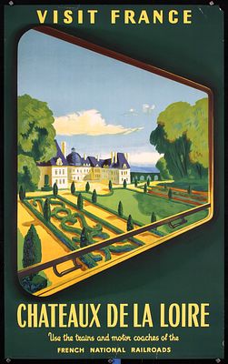 Chateaux de la Loire by Anonymous, 1952. Anonymous - FranceChateaux de la LoireOffset Printing 