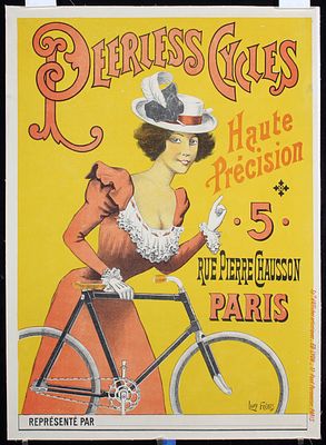 Peerless Cycles by Lamy Freres, ca. 1895. Lamy FreresPeerless CyclesLithography Printing ca. 