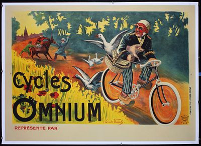 Cycles Omnium by Emile Vidal, ca. 1900. Vidal, EmileCycles OmniumLithography Printing ca. 