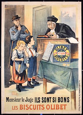 Les Biscuits Olibet - Monsieur le Juge by Anonymous, ca. 1895. AnonymousLes Biscuits Olibet - 