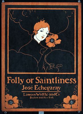 Folly or Saintliness by Ethel Reed, 1895. Reed, Ethel 1876 -Folly or SaintlinessLithography 