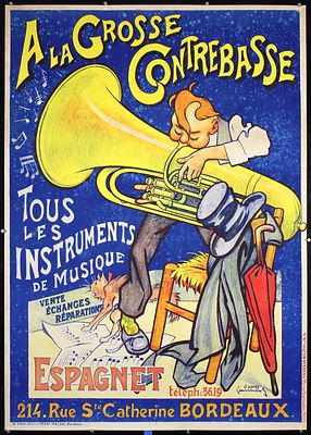 A la Grosse Contrebasse by Signature illegible, ca. 1915. Signature illegibleA la Grosse 