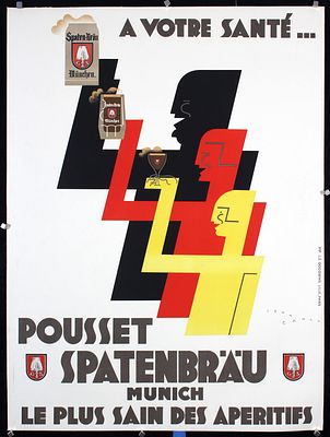 Spatenbr&auml;u by Jean Carlu, 1927. Carlu, Jean 1900 - 1997Spatenbr&auml;uOffset Printing 192731.4 x 23.6 