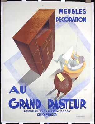 Au Grand Pasteur by Charles Villot, ca. 1930. Villot, CharlesAu Grand PasteurLithography 