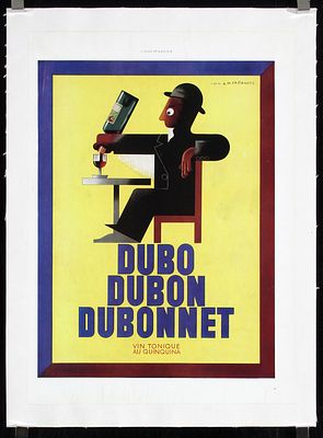Dubonnet - Vin Tonique (L'Illustration) by Cassandre (Adolphe Mouron), ca. 1935. Cassandre 