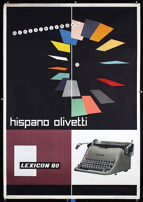 Hispano Olivetti - Lexicon 80 by Giovanni Pintori, ca. 1950. Pintori, Giovanni 1912 - 