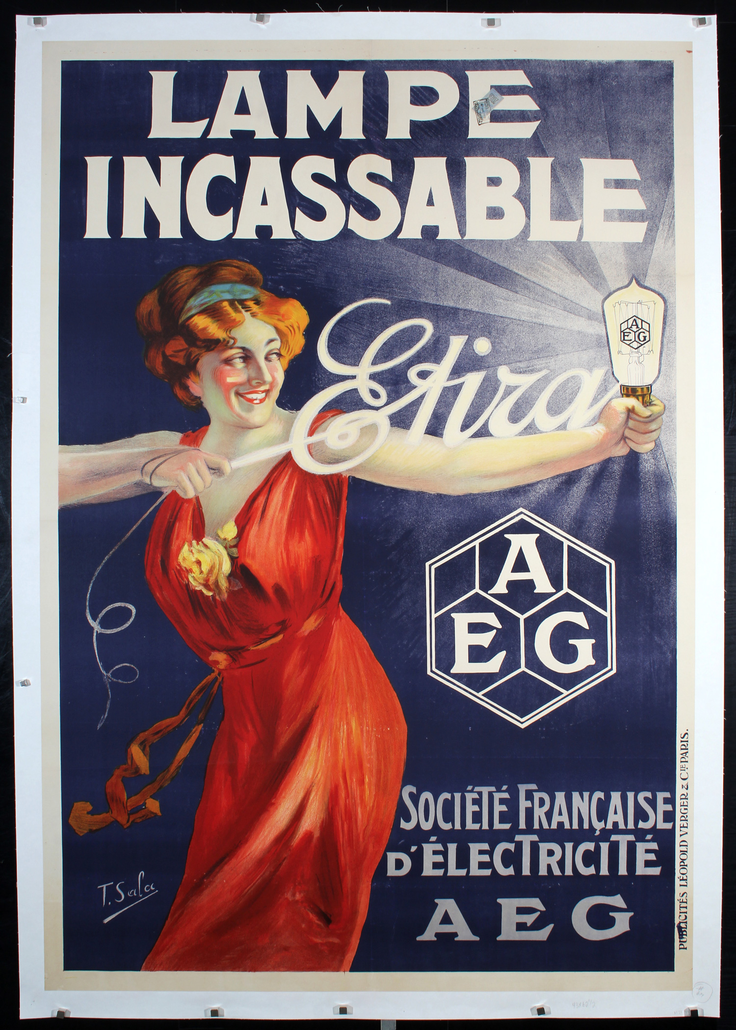 AEG - Lampe Incassable - Etira, 1912