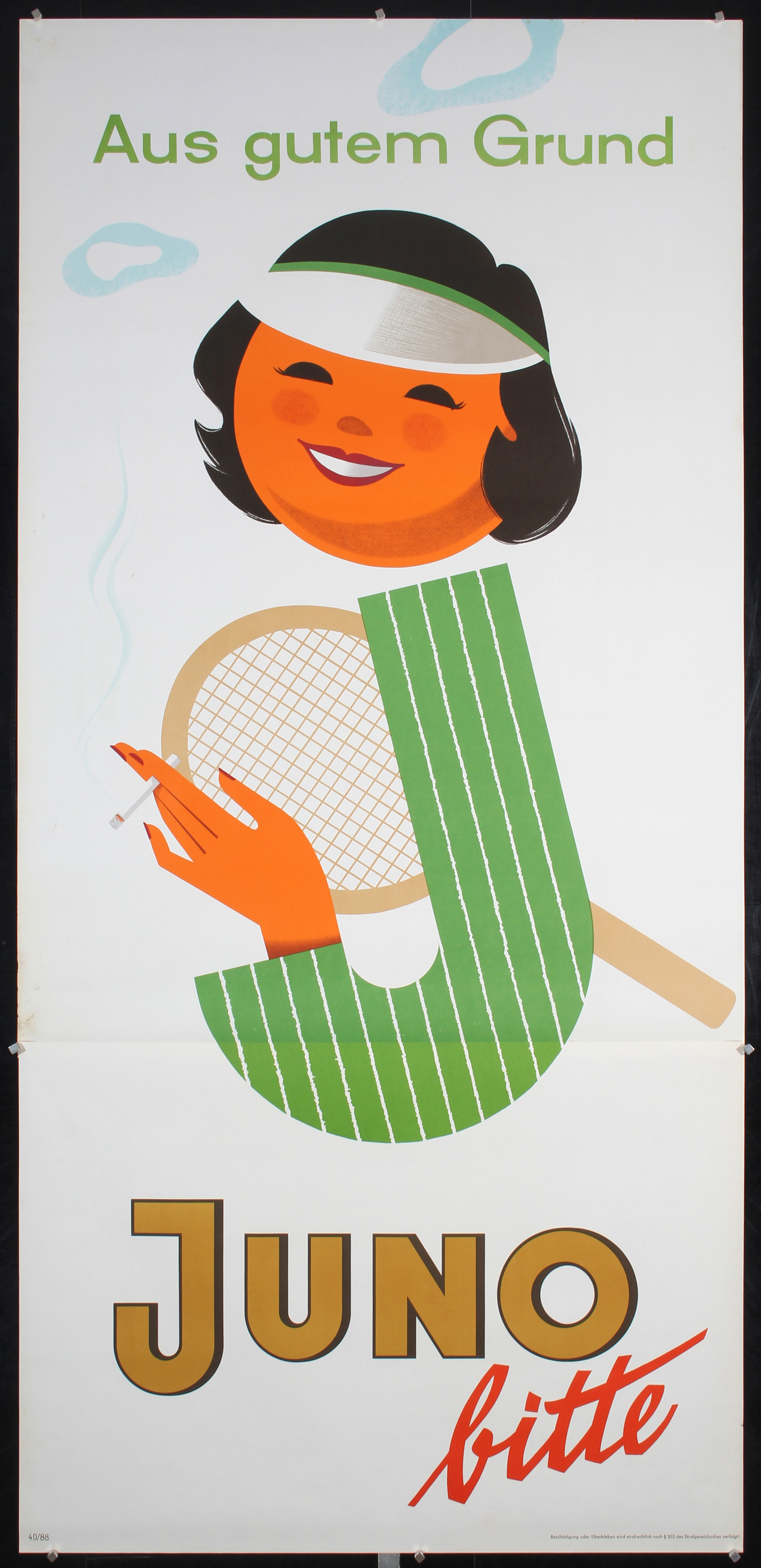 Juno bitte - Tennis by Walter Müller, 1950s