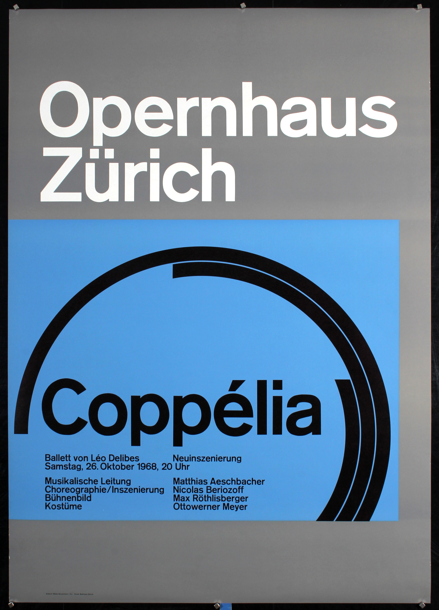 Opernhaus Zürich - Coppelia by Josef Müller-Brockmann, 1972