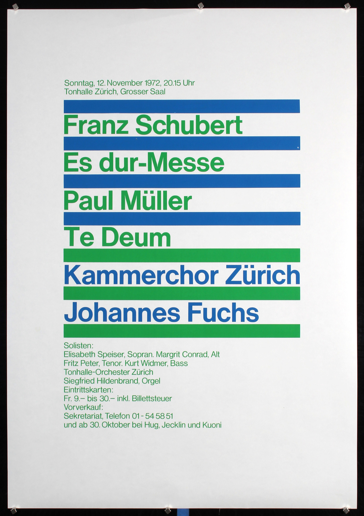 Kammerchor Zürich by Josef Müller-Brockmann, 1972