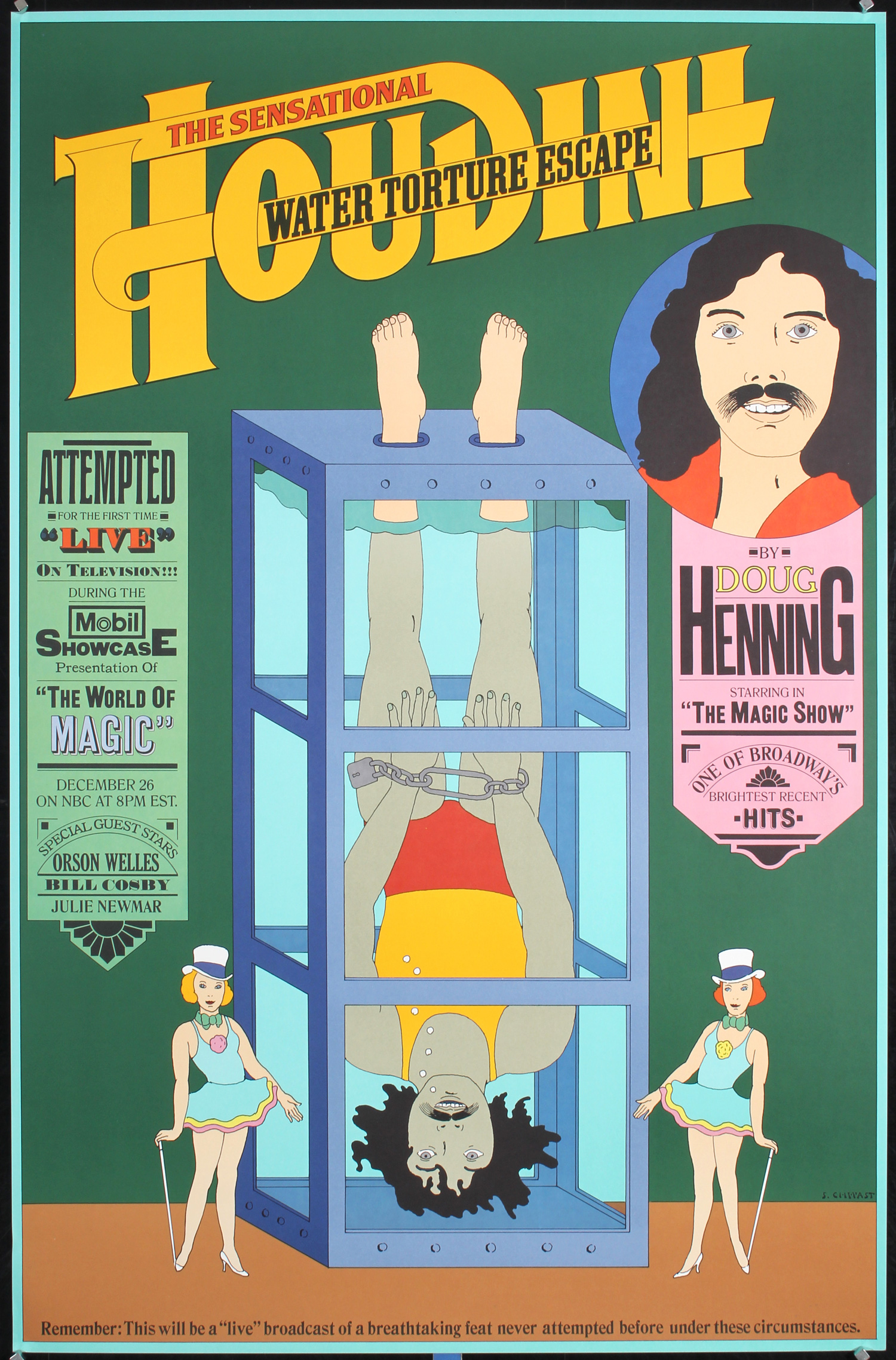 Houdini Water Torture Escape by S. Chwast, 1974