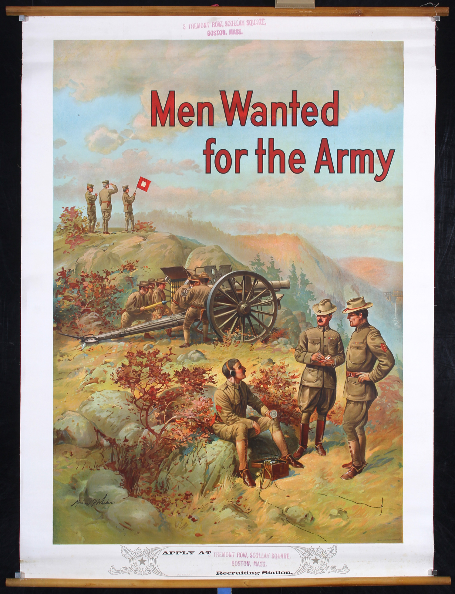 Men Wanted for the Army by Whalen, 1909