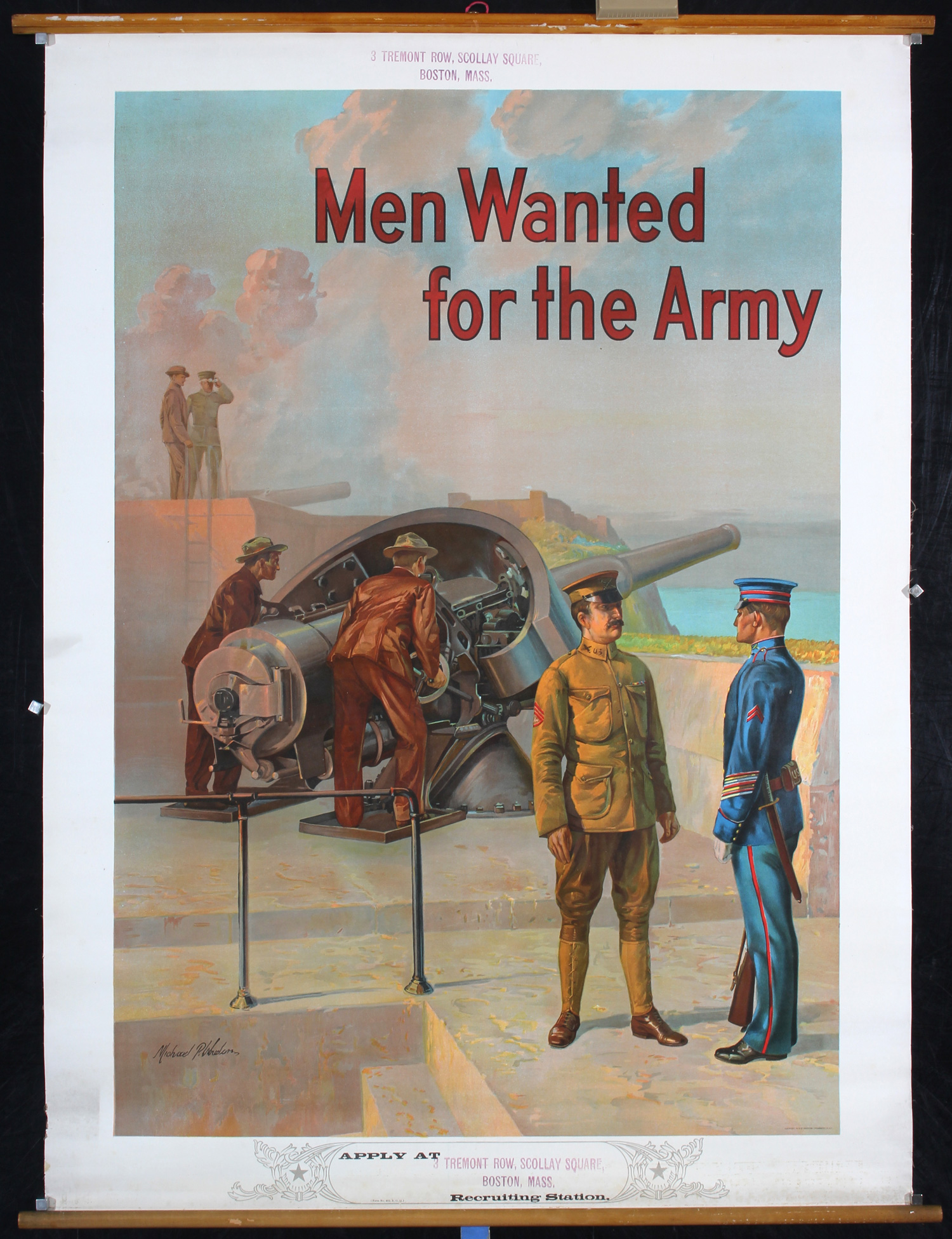 Men Wanted for the Army (Artillery) by Whalen, 1909