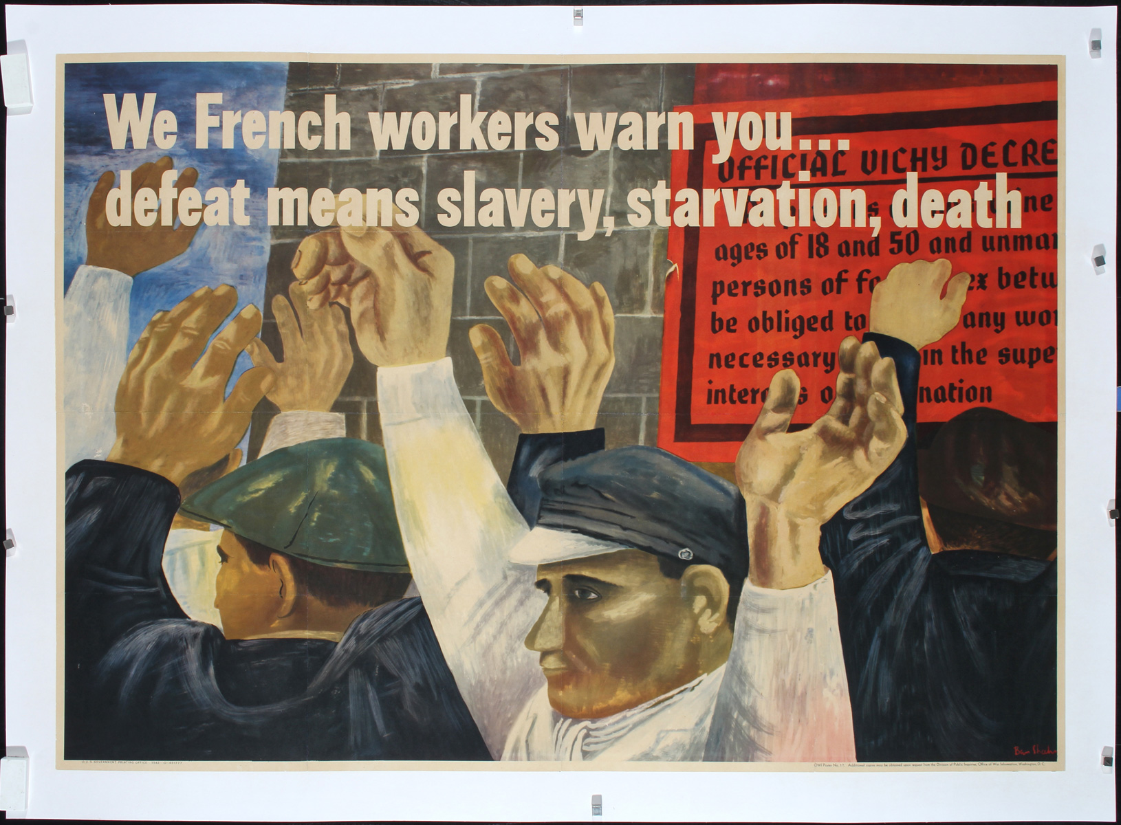 We French workers by Ben Shahn, 1942