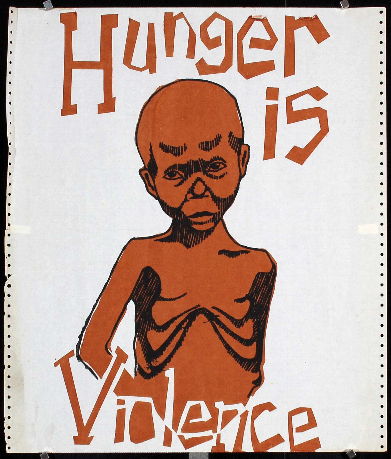 Hunger is Violence, Protest Poster, 1970