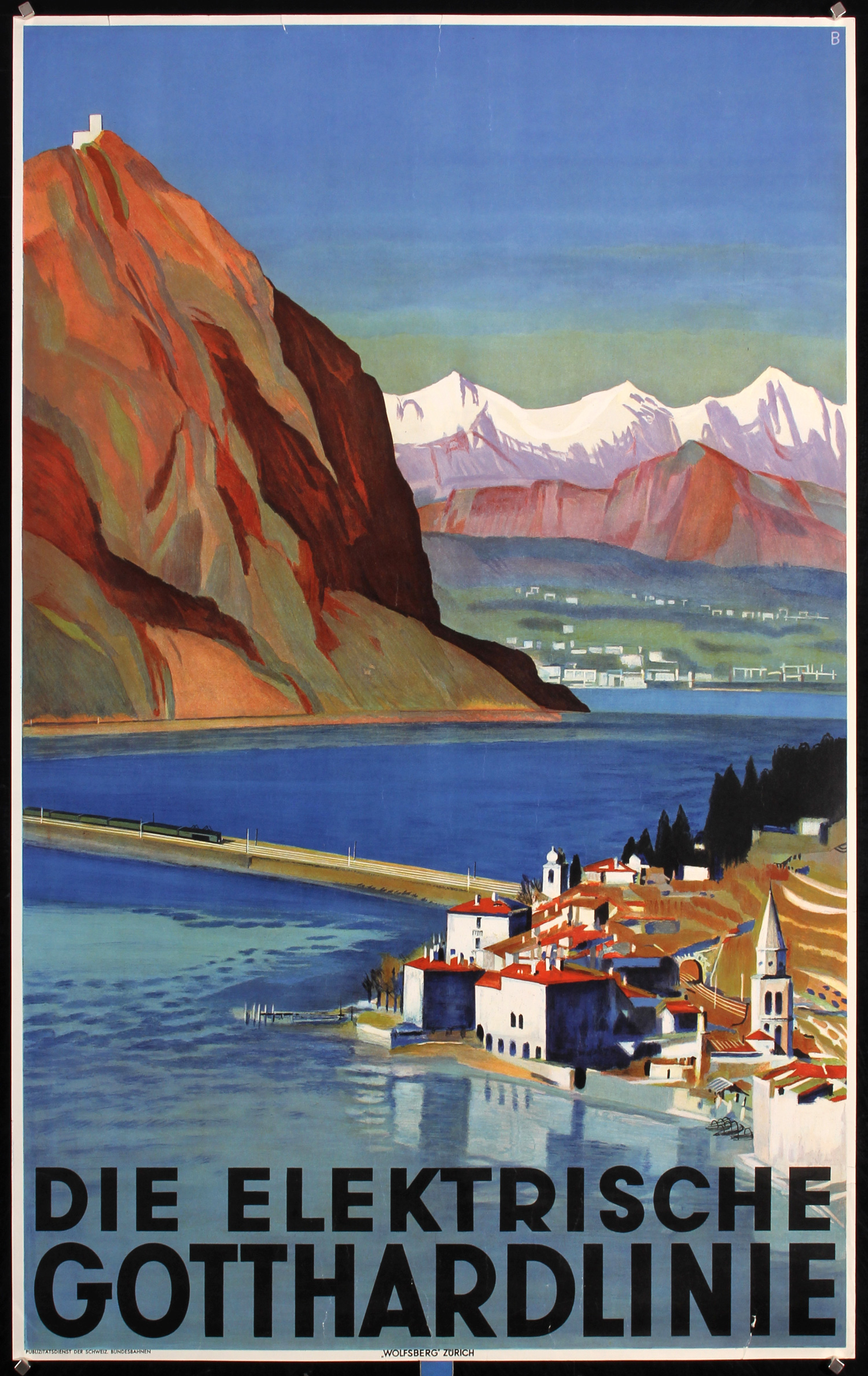 Die elektrische Gotthardlinie by Otto Baumberger, 1935
