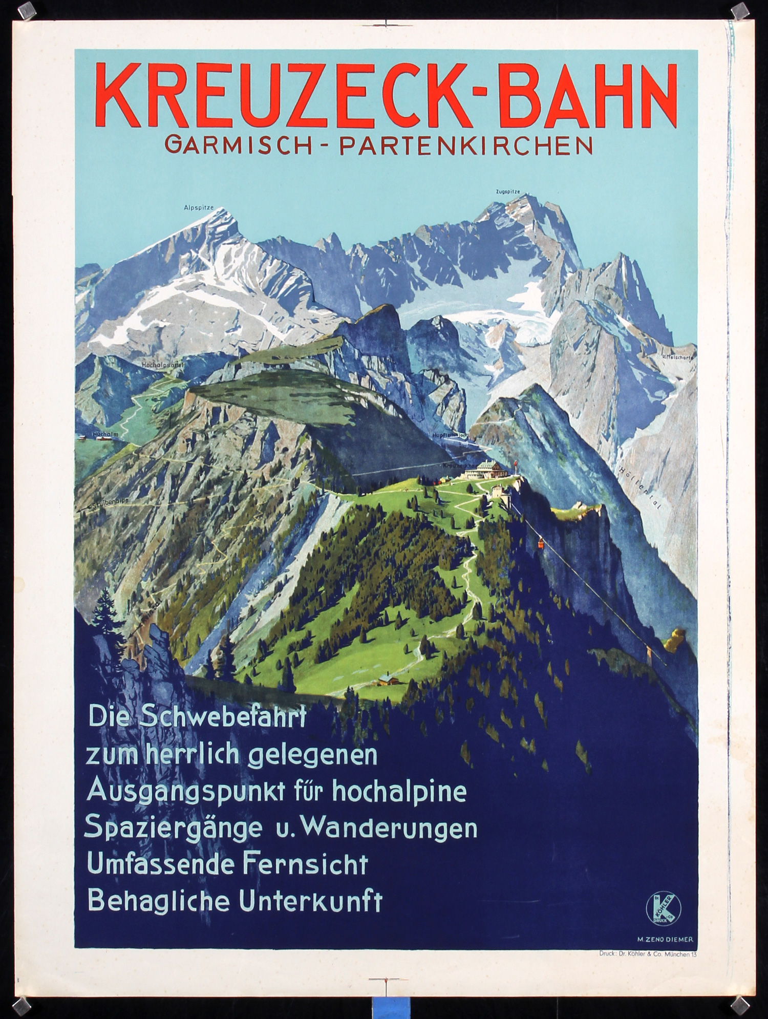 Kreuzeck-Bahn by Diemer, 1936