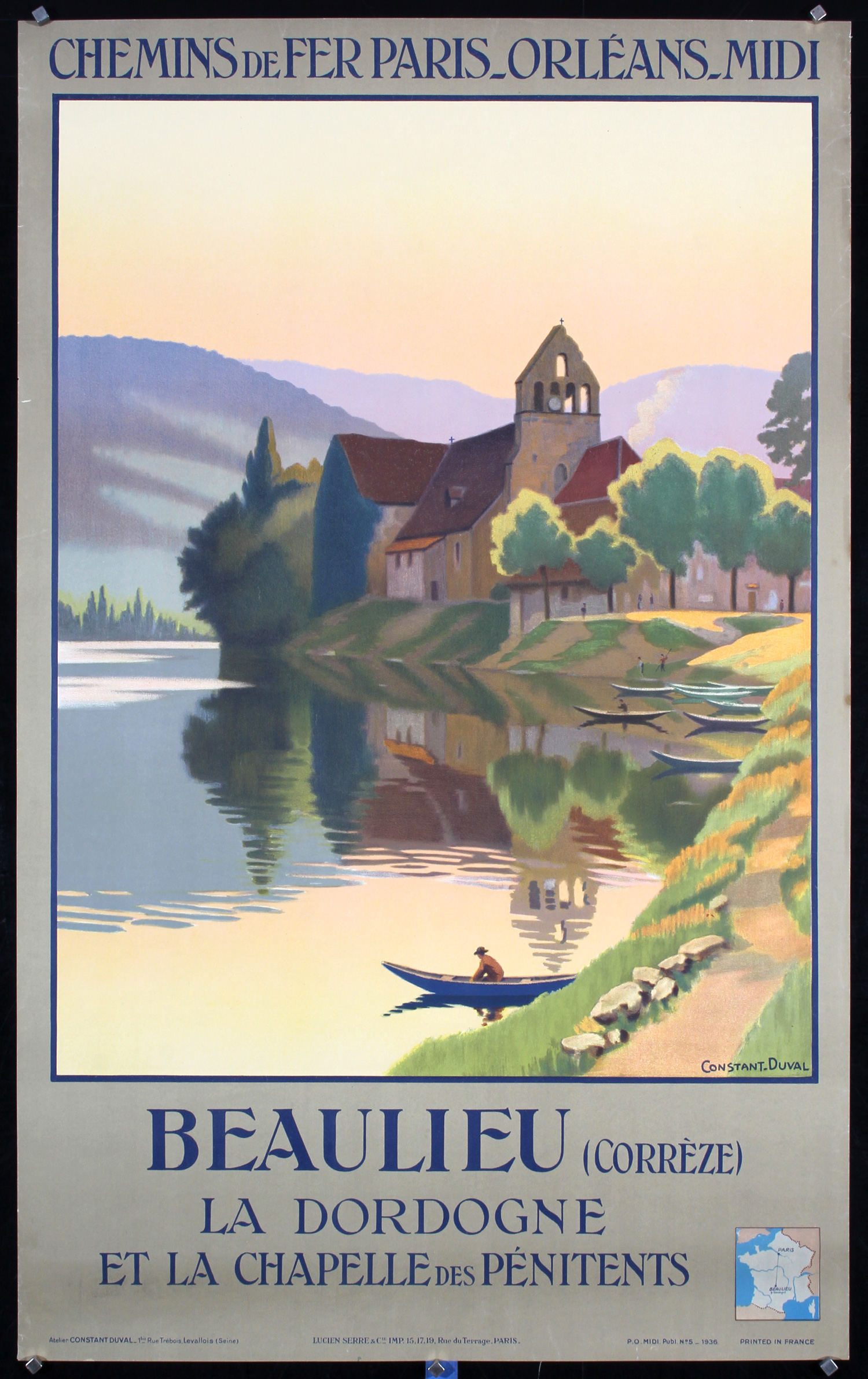 Beaulieu - La Dordogne by Constant Duval, 1936